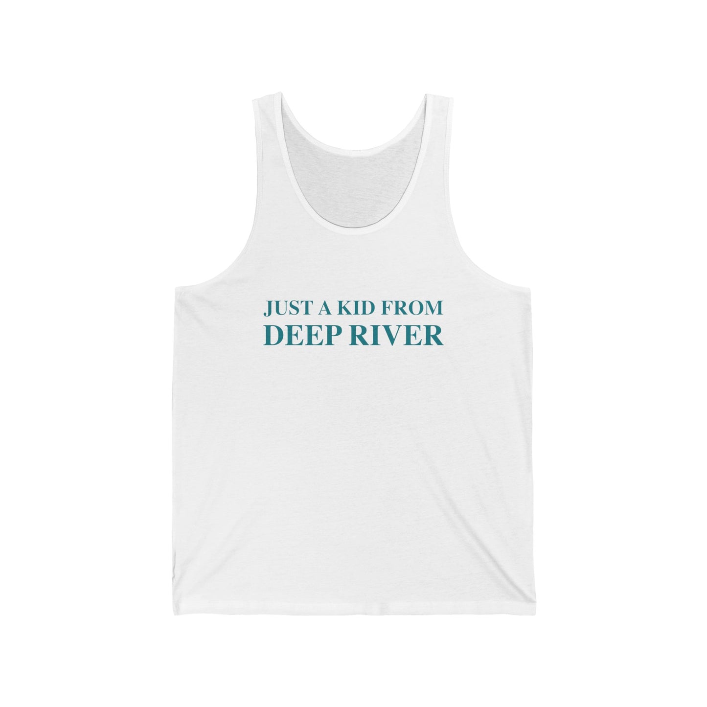 Just a kid from Deep River Unisex Jersey Tank