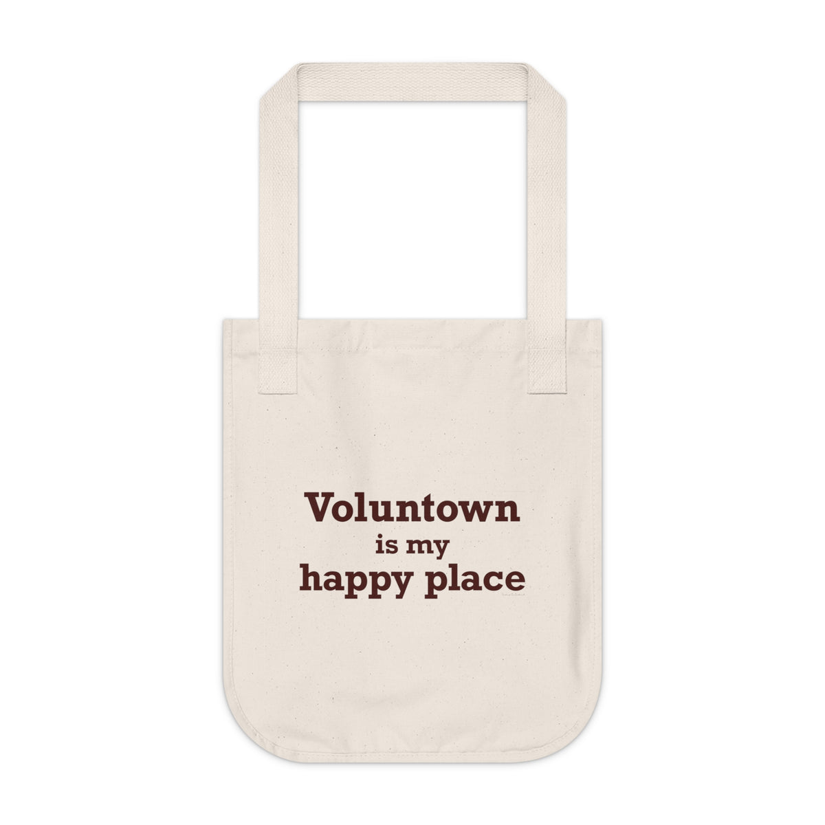 Voluntown is My Happy Place Organic Canvas Tote Bag
