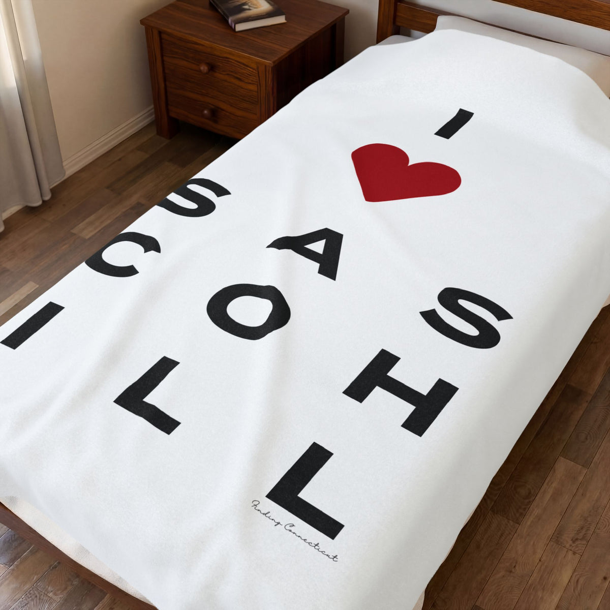 Love Sasco Hill Velveteen Plush Blanket