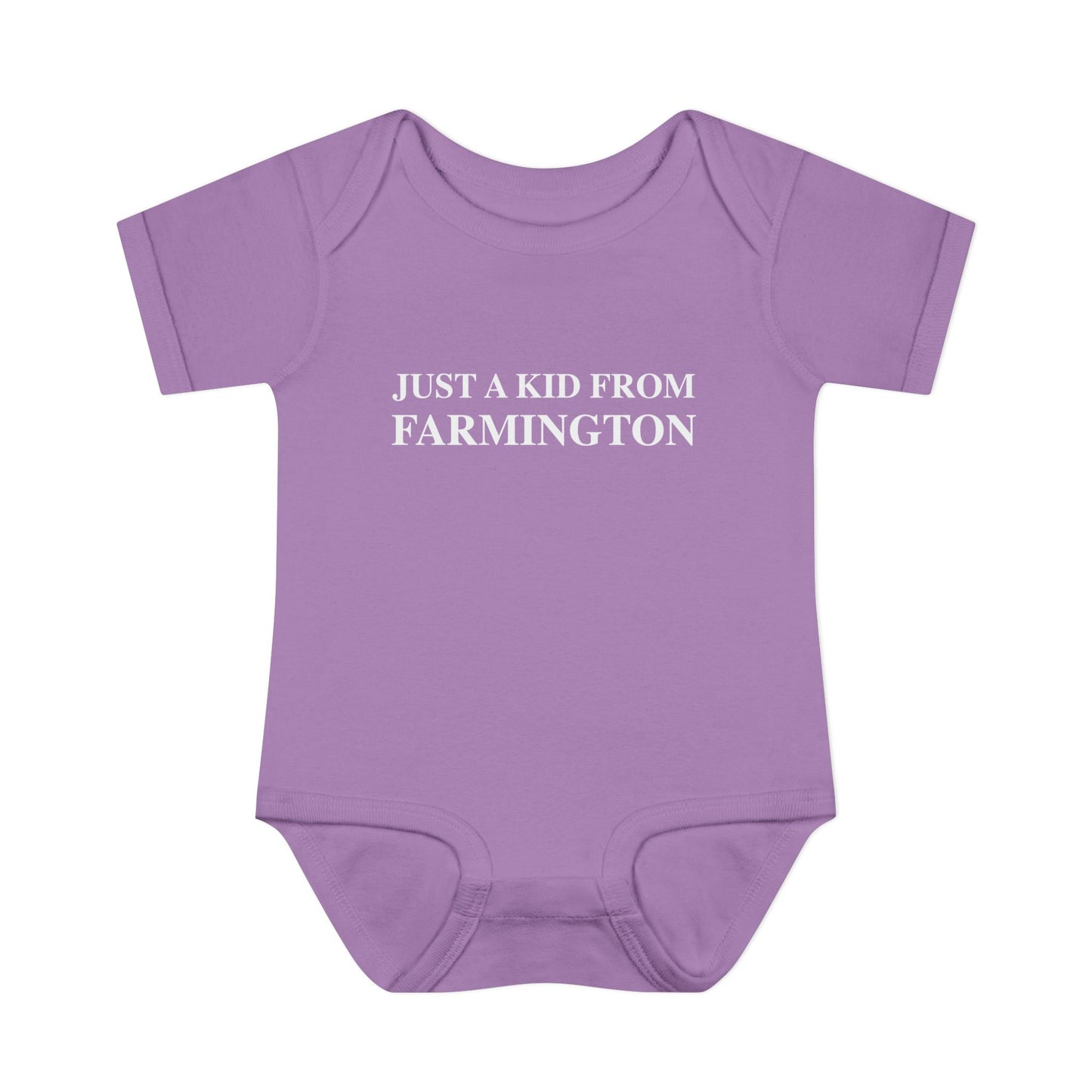 Just a kid from Farmington Infant Baby Rib Bodysuit