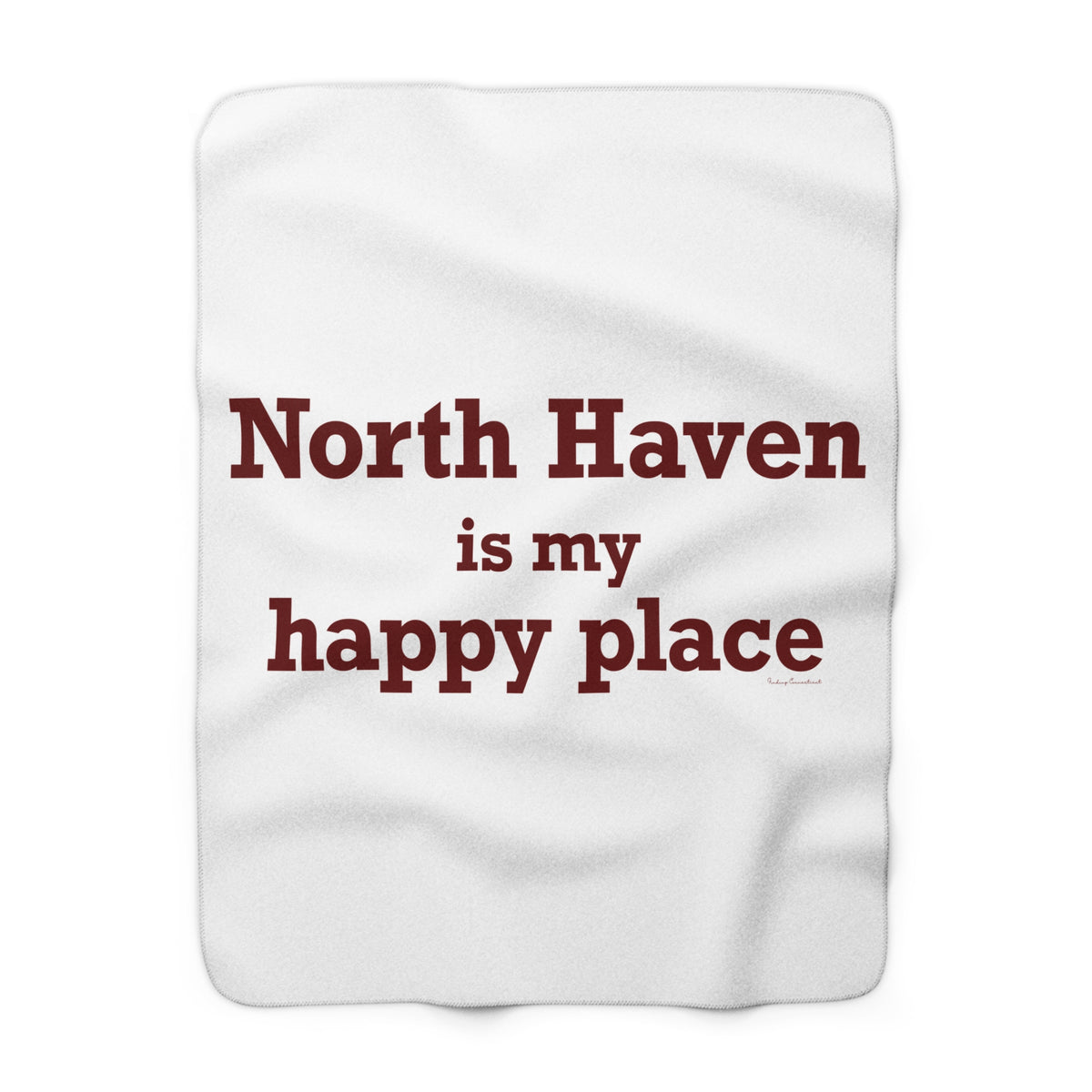 North Haven is My Happy Place Sherpa Fleece Blanket