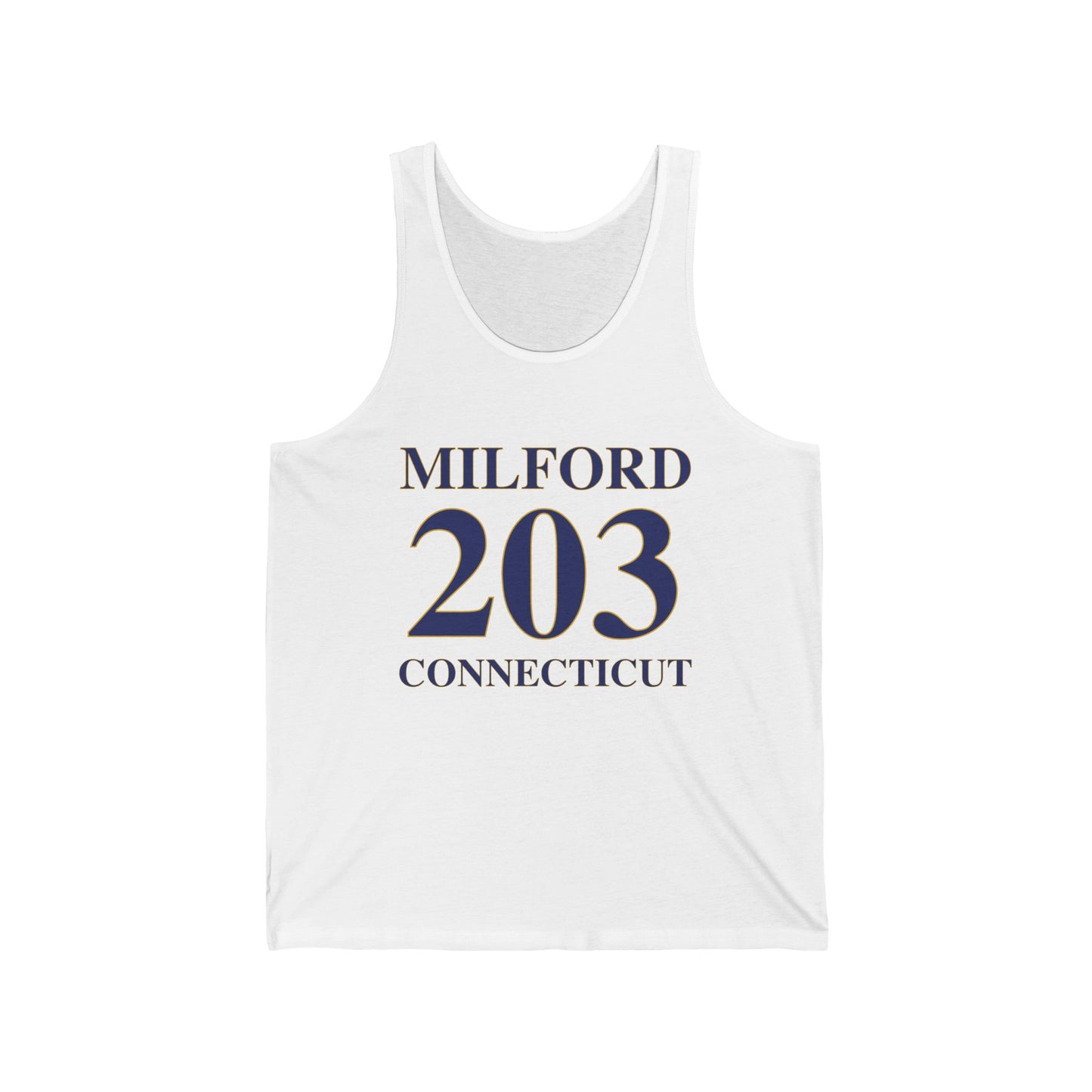 Milford 203 Connecticut Unisex Jersey Tank