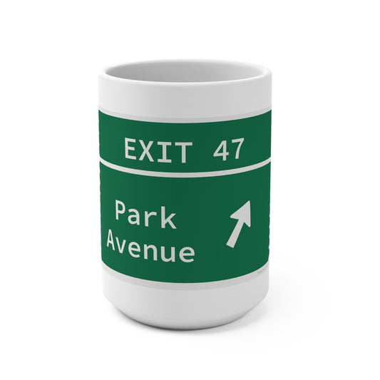 Vintage Merritt Parkway Exit 47 Sign Mug 15oz