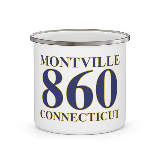 Montville 860 Connecticut Enamel Camping Mug