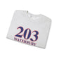 203 Waterbury Red, White & Blue Unisex Heavy Blend™ Crewneck Sweatshirt