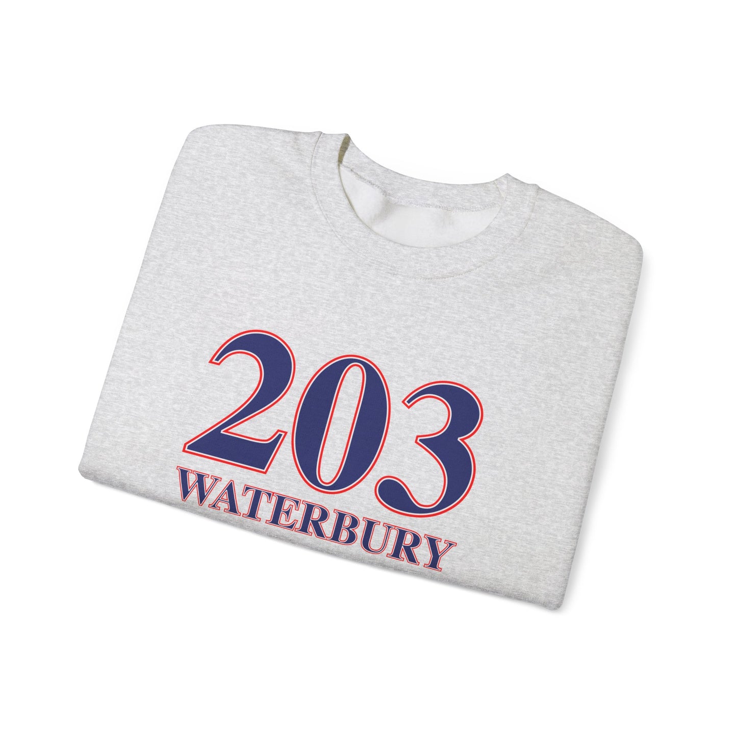 203 Waterbury Red, White & Blue Unisex Heavy Blend™ Crewneck Sweatshirt