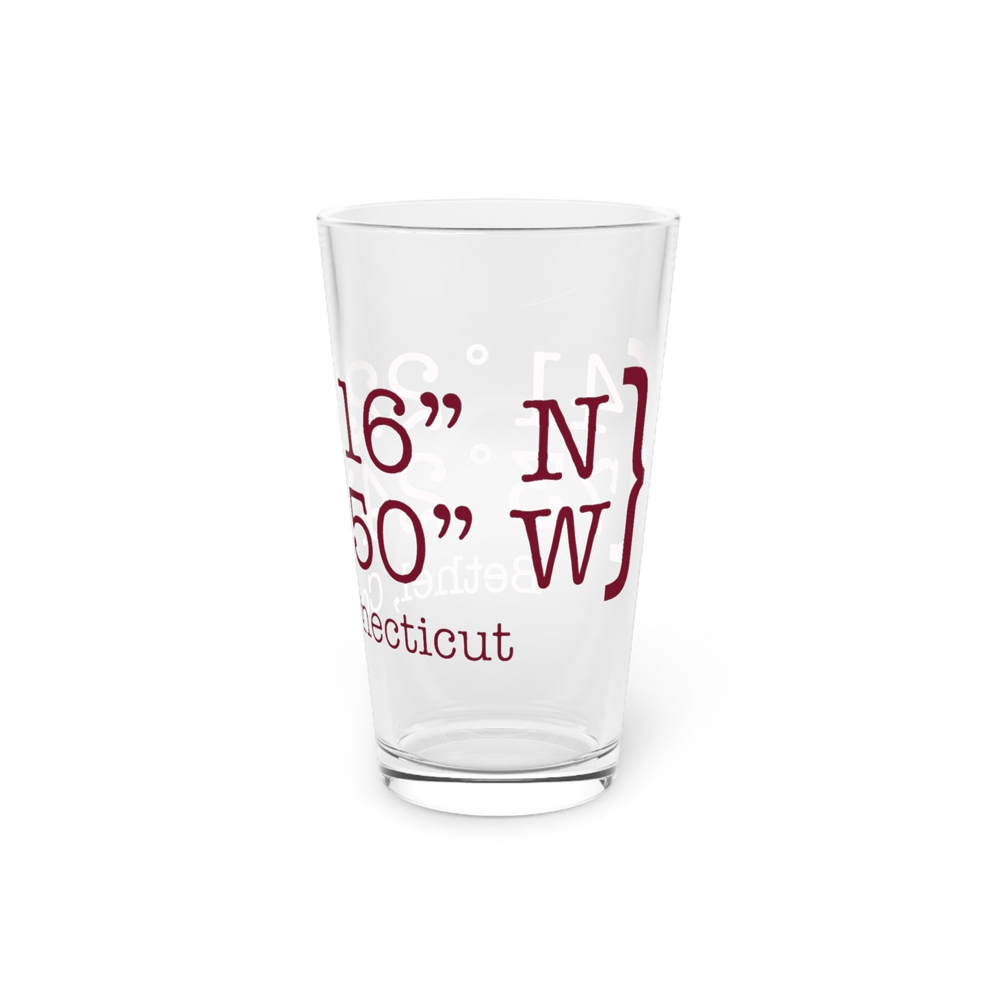 Bethel Coordinates Pint Glass, 16oz