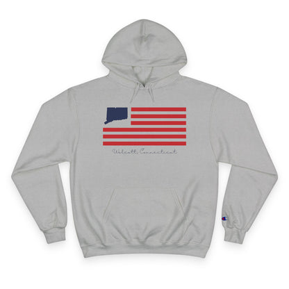 Wolcott Connecticut Flag Champion Hoodie