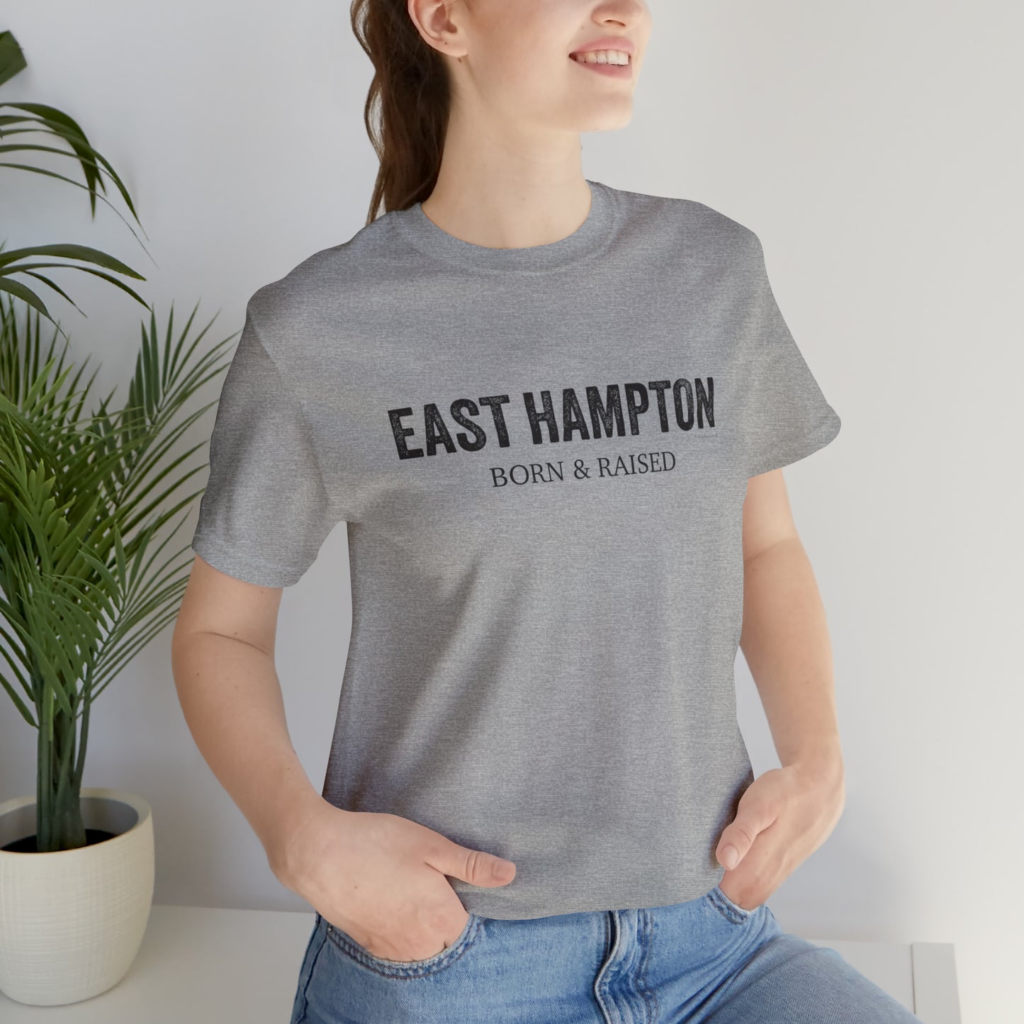 East Hampton Born & Raised Unisex Jersey Short Sleeve Tee