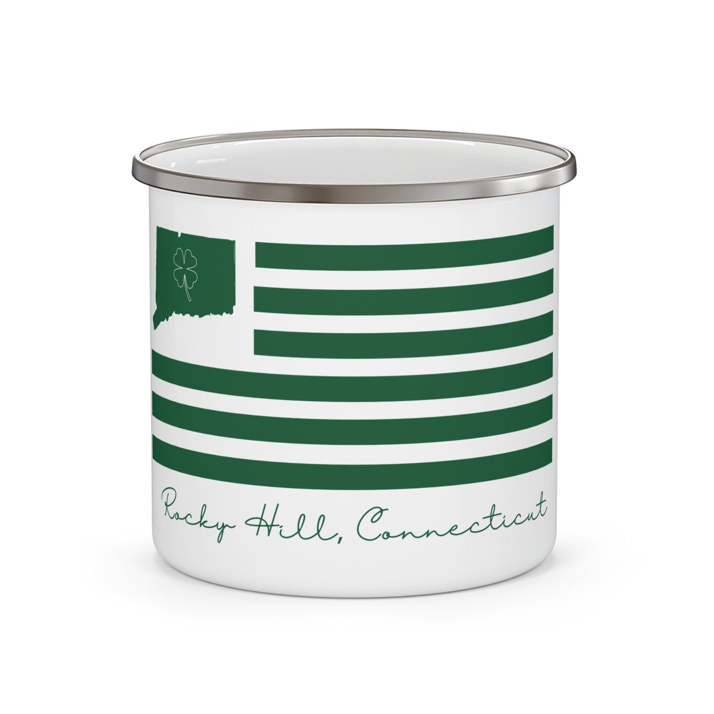 Rocky Hill Connecticut St. Patrick’s Day Flag Enamel Camping Mug