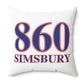 860 Simsbury Hill Red, White & Blue Spun Polyester Square Pillow