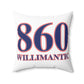 860 Willimantic Red, White & Blue Spun Polyester Square Pillow