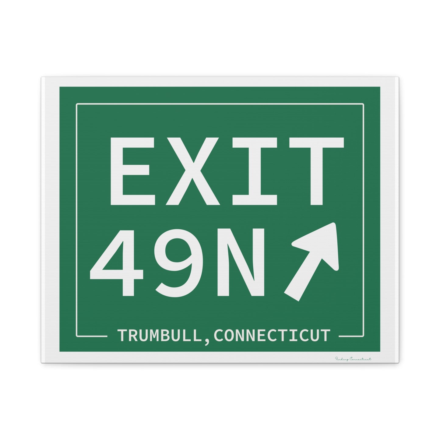 Vintage Exit 49N  Merritt Parkway Sign Matte Canvas, Stretched, 1.25"