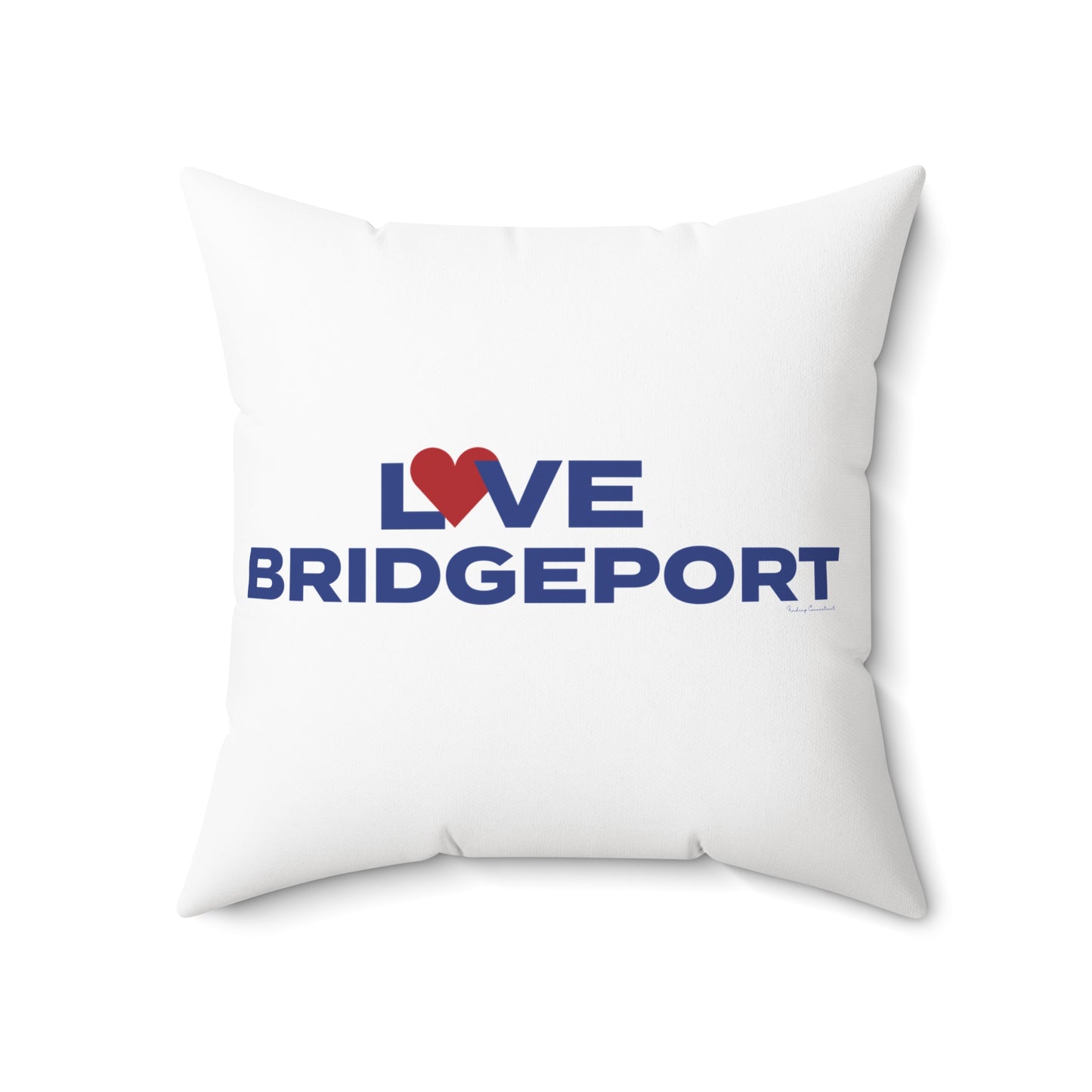 Love Bridgeport Spun Polyester Square Pillow