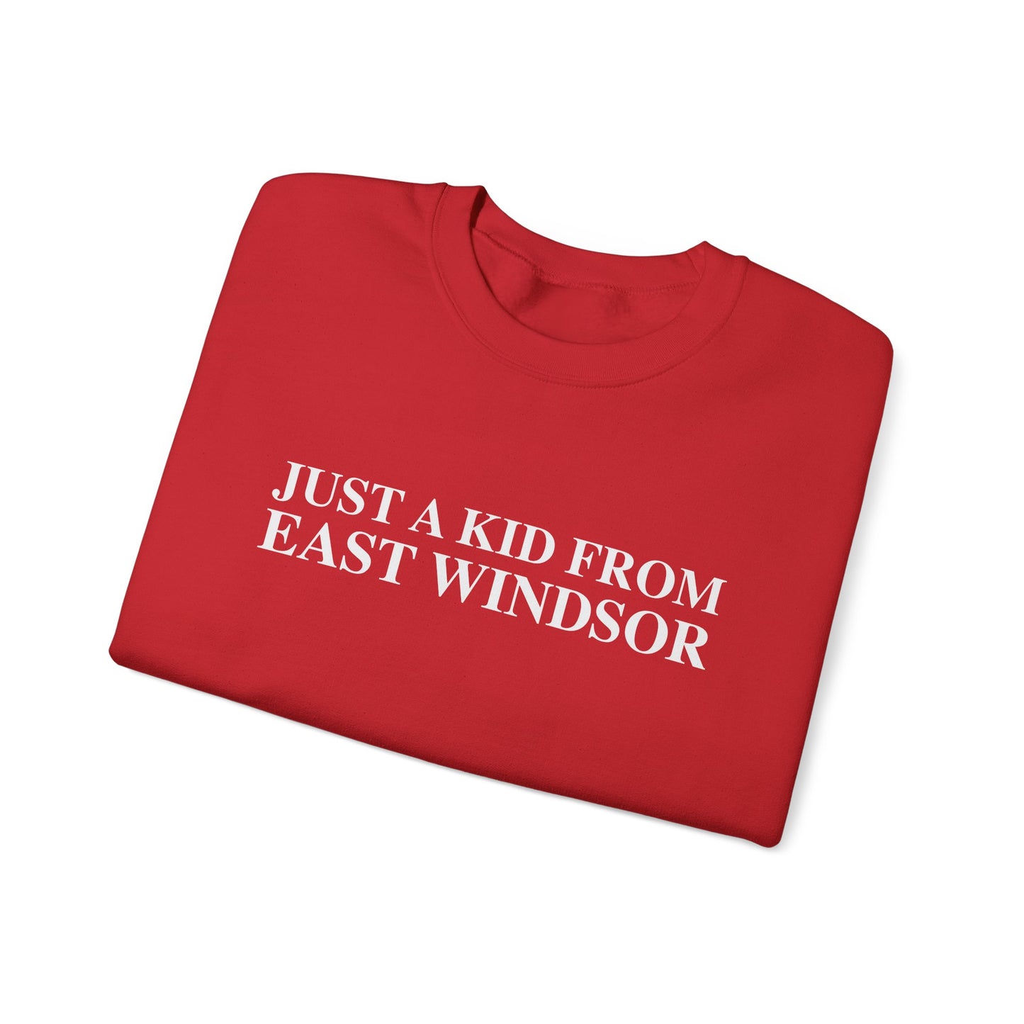 Just a kid from East Windsor Unisex Heavy Blend™ Crewneck Sweatshirt