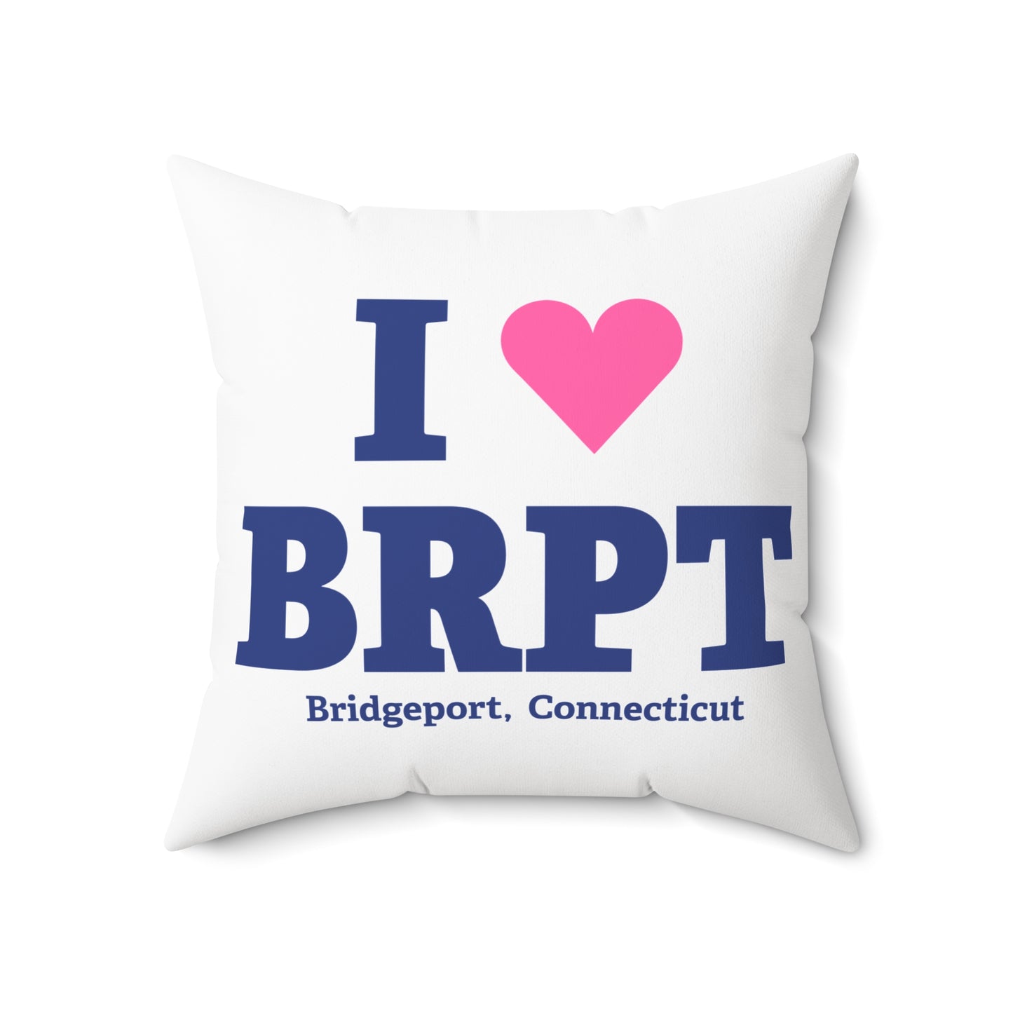 I Heart BRPT Spun Polyester Square Pillow