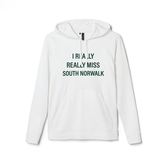 I Really Really Miss South Norwalk adidas Unisex Fleece Hoodie