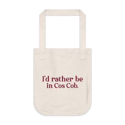 I’d rather be in Cos Cob Organic Canvas Tote Bag