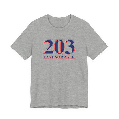 203 East Norwalk Red, White & Blue Unisex Jersey Short Sleeve T-Shirt