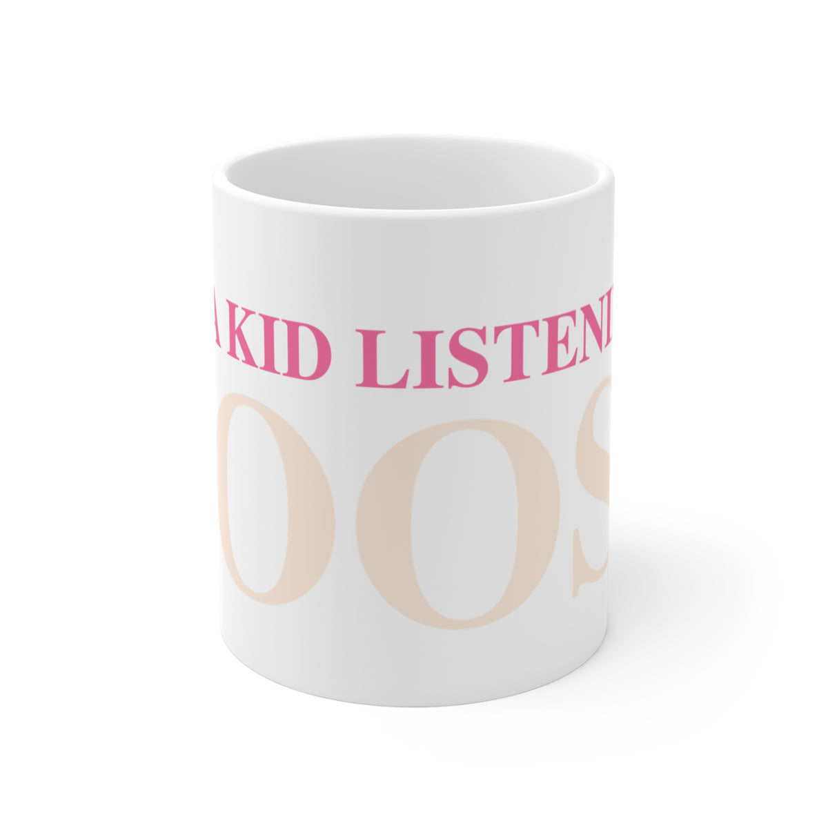 Just a kid Listening  to Goose - Peach & Pink Mug 11oz