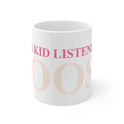 Just a kid Listening  to Goose - Peach & Pink Mug 11oz