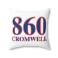 860 Cromwell Red, White & Blue Spun Polyester Square Pillow