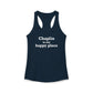 Chaplin is My Happy Place Women's Ideal Racerback Tank Top