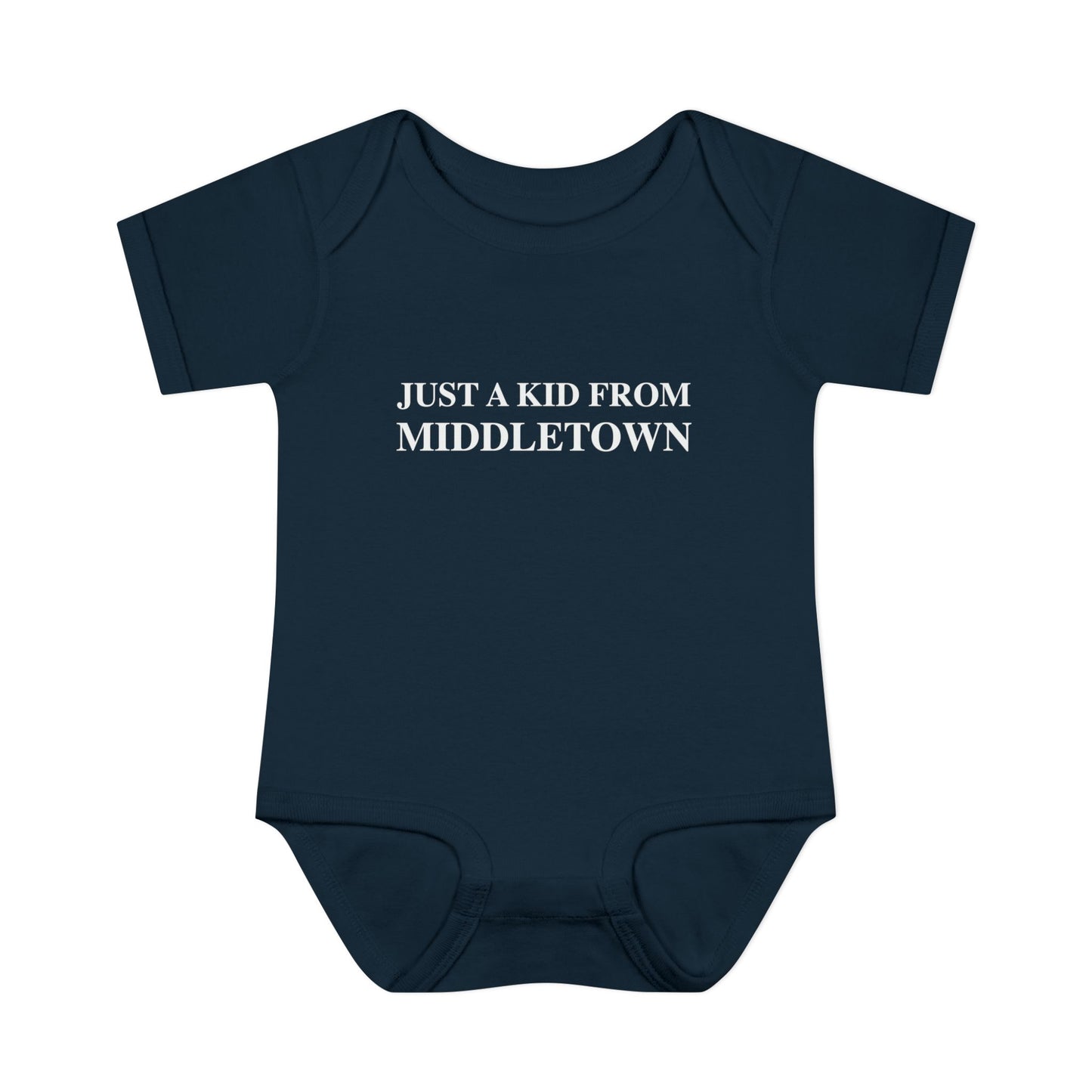 Just a kid from Middletown Infant Baby Rib Bodysuit