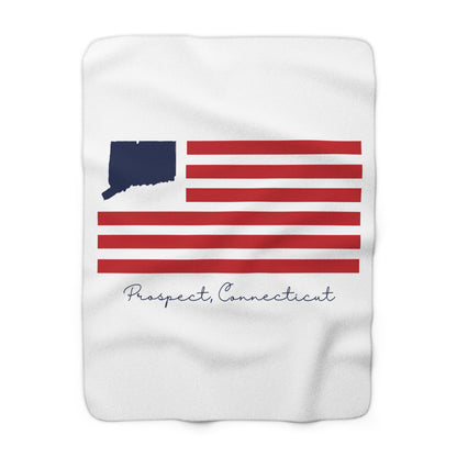 Prospect Connecticut Flag Sherpa Fleece Blanket