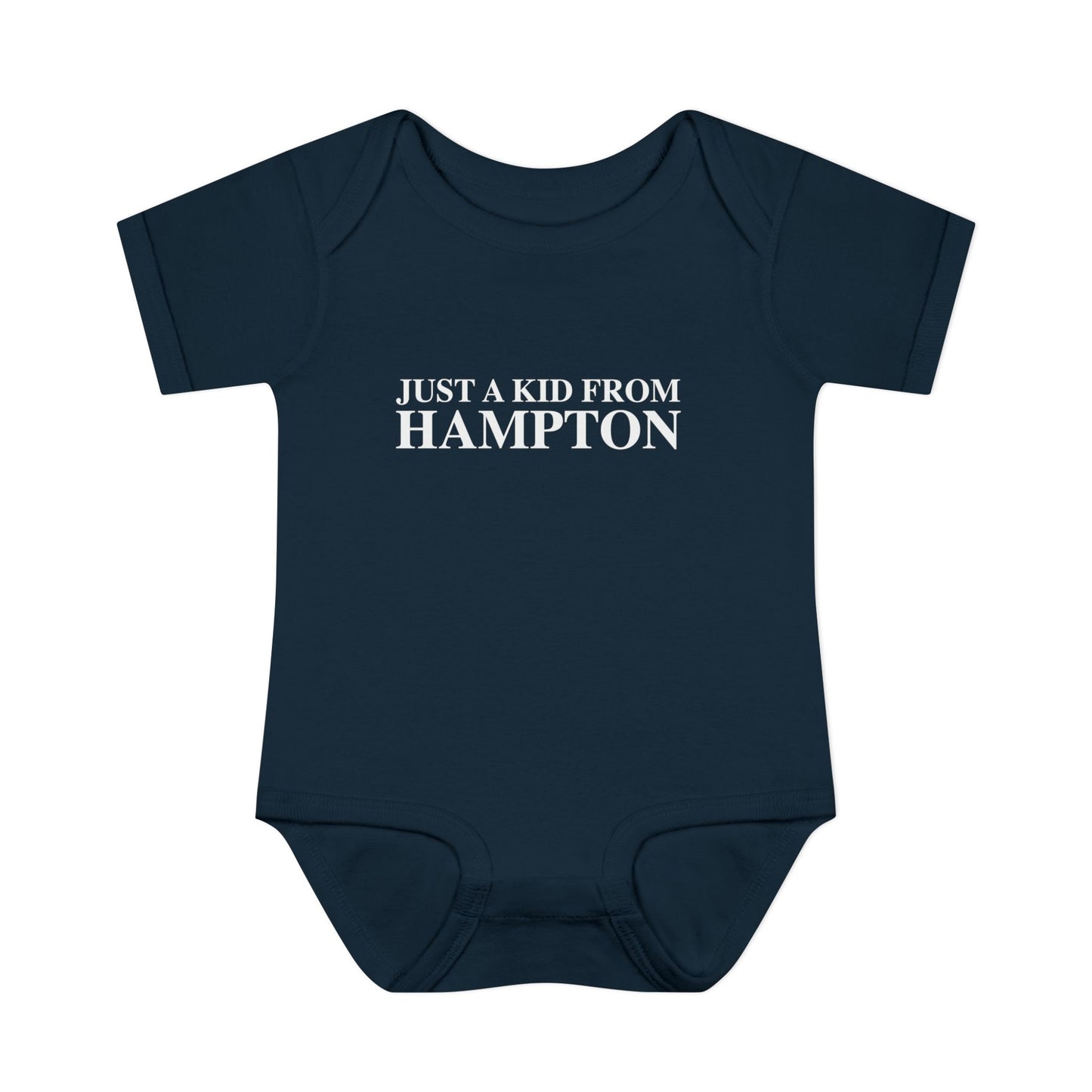 Just a kid from Hampton Infant Baby Rib Bodysuit