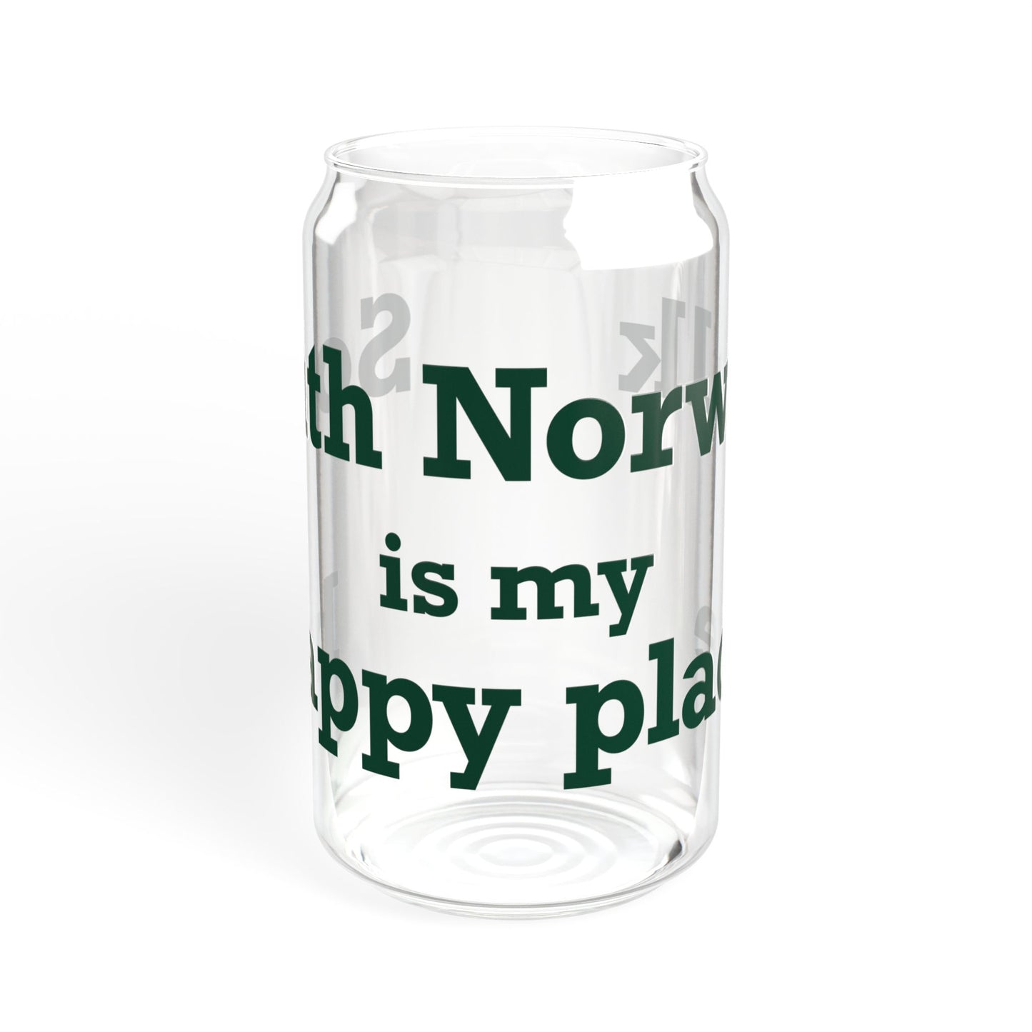 South Norwalk is My Happy Place Sipper Glass, 16oz