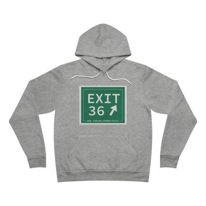 Vintage Exit 36 Merritt Parkway Sign Unisex Sponge Fleece Pullover Hoodie