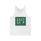 Vintage Exit 54  Merritt Parkway Sign Unisex Jersey Tank Top
