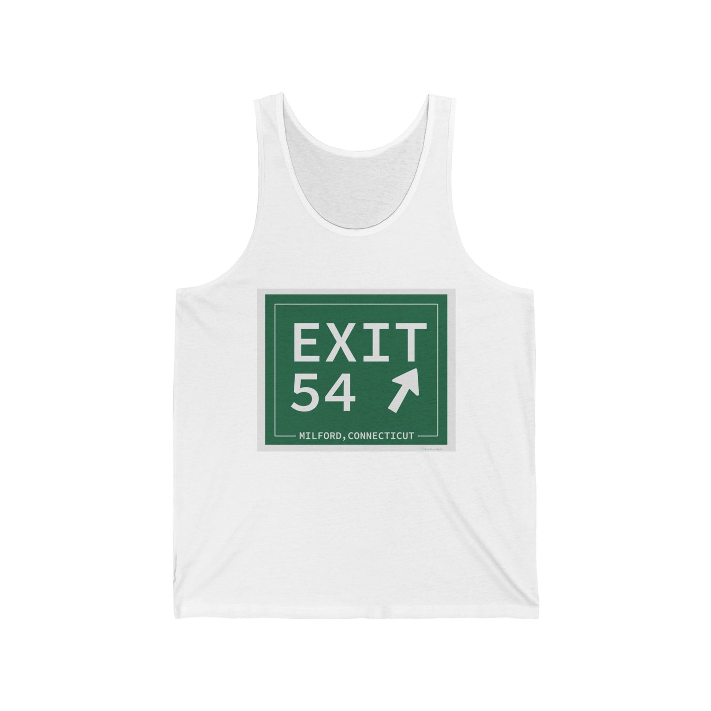 Vintage Exit 54  Merritt Parkway Sign Unisex Jersey Tank Top