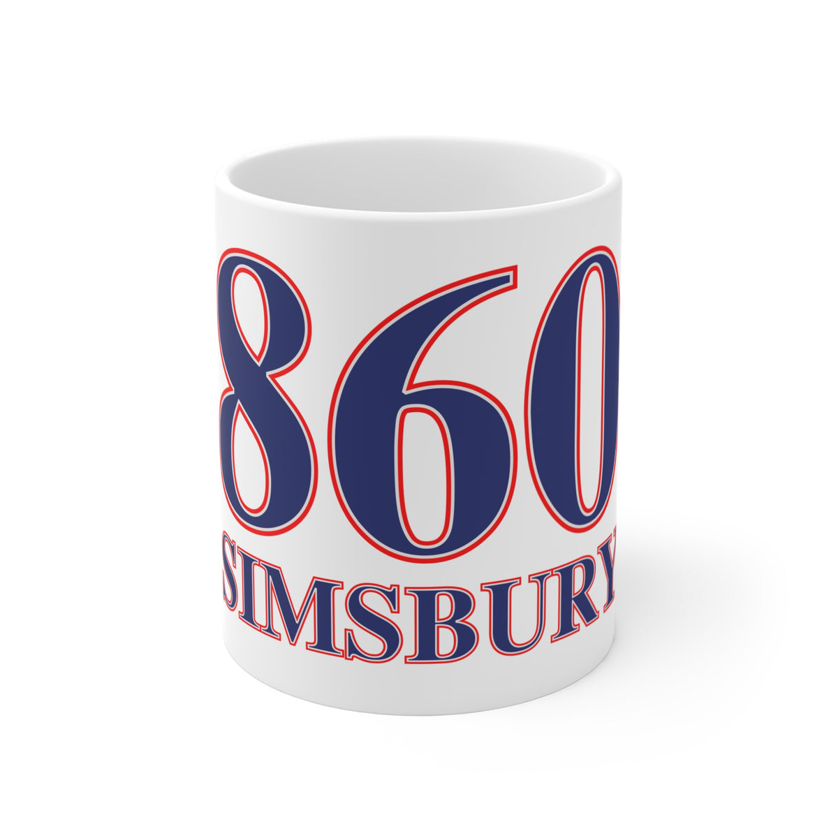 860 Simsbury Hill Red, White & Blue Mug 11oz