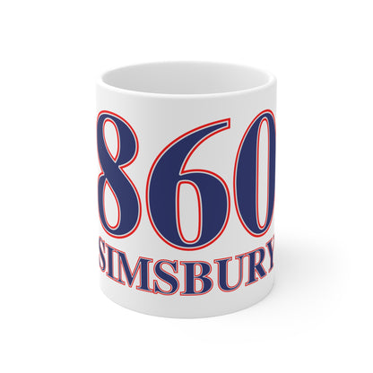 860 Simsbury Hill Red, White & Blue Mug 11oz