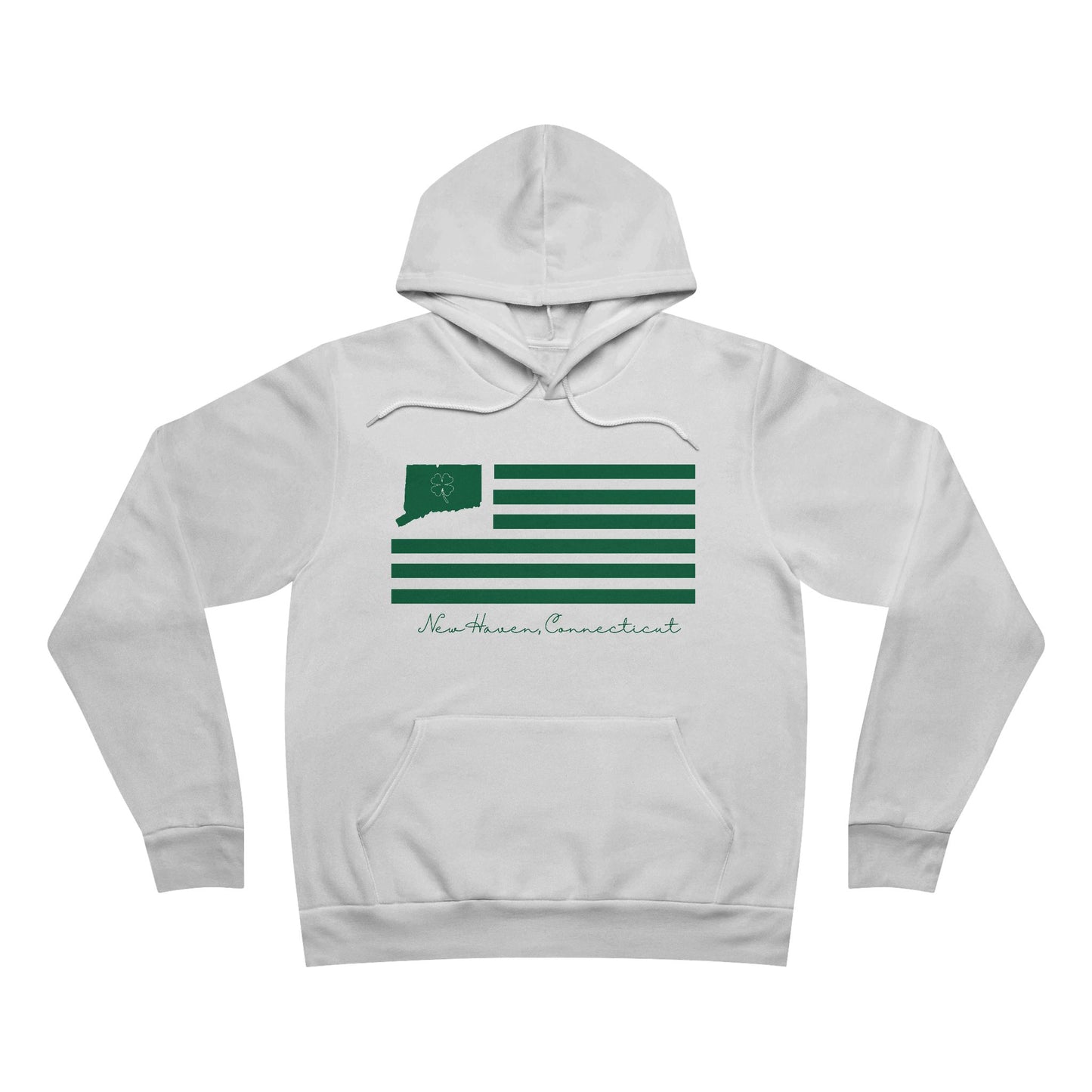 New Haven Connecticut St. Patrick's Day Flag Unisex Sponge Fleece Pullover Hoodie