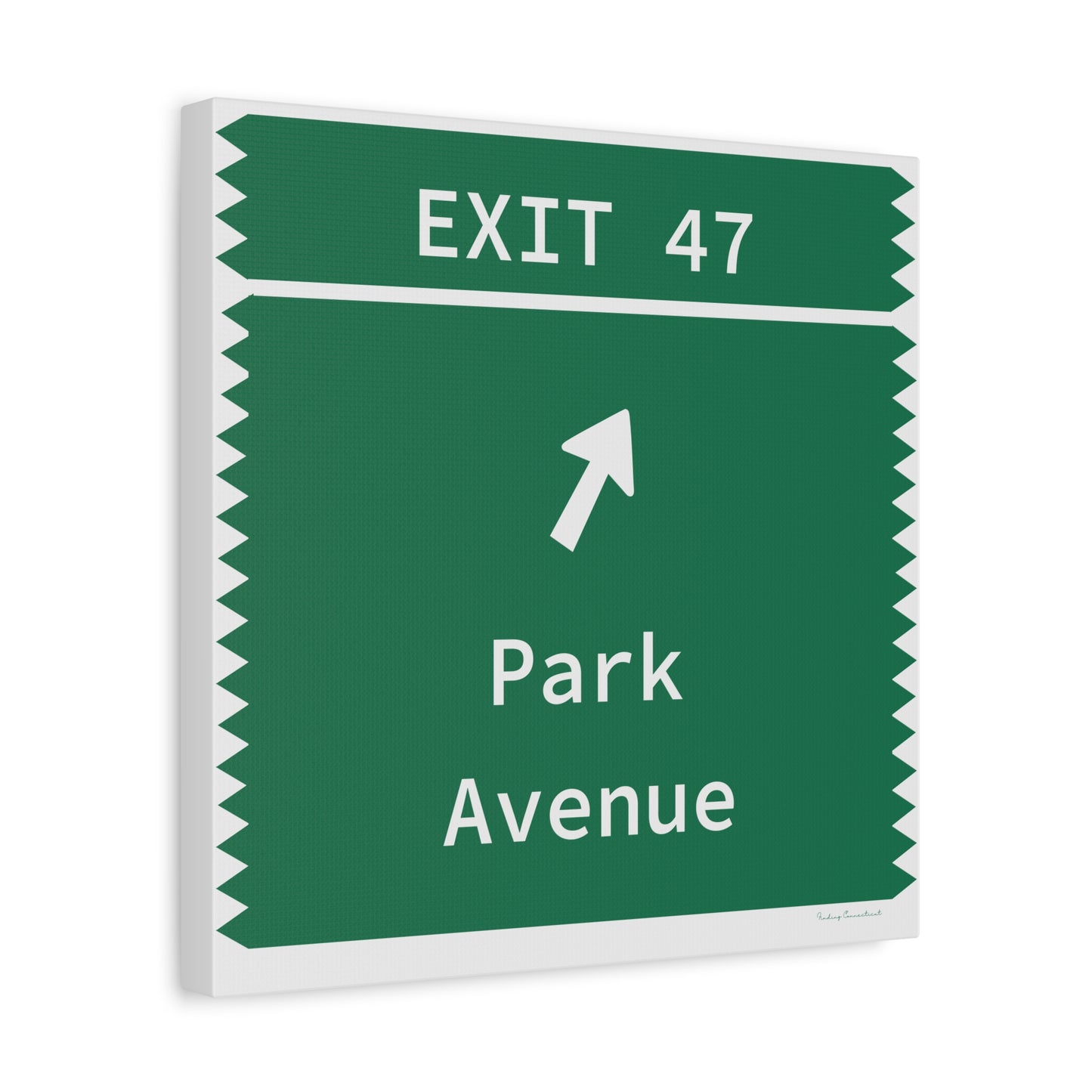 Vintage Merritt Parkway Exit 47 Sign Matte Canvas, Stretched, 1.25"