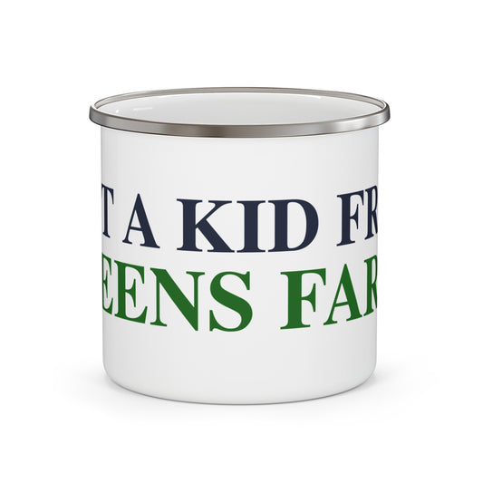 Just a kid from Greens Farms Enamel Camping Mug