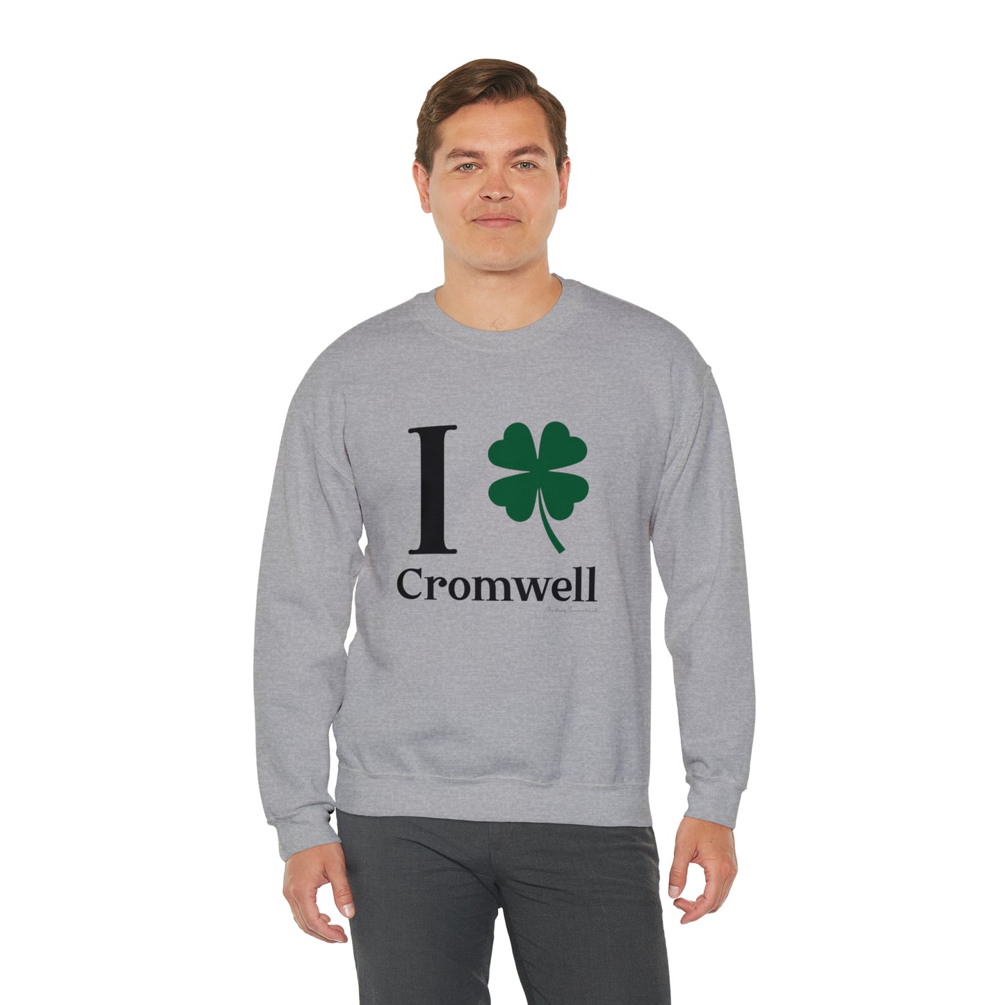 I Clover Cromwell  Unisex Heavy Blend™ Crewneck Sweatshirt (black)