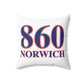 860 Norwich Red, White & Blue Spun Polyester Square Pillow