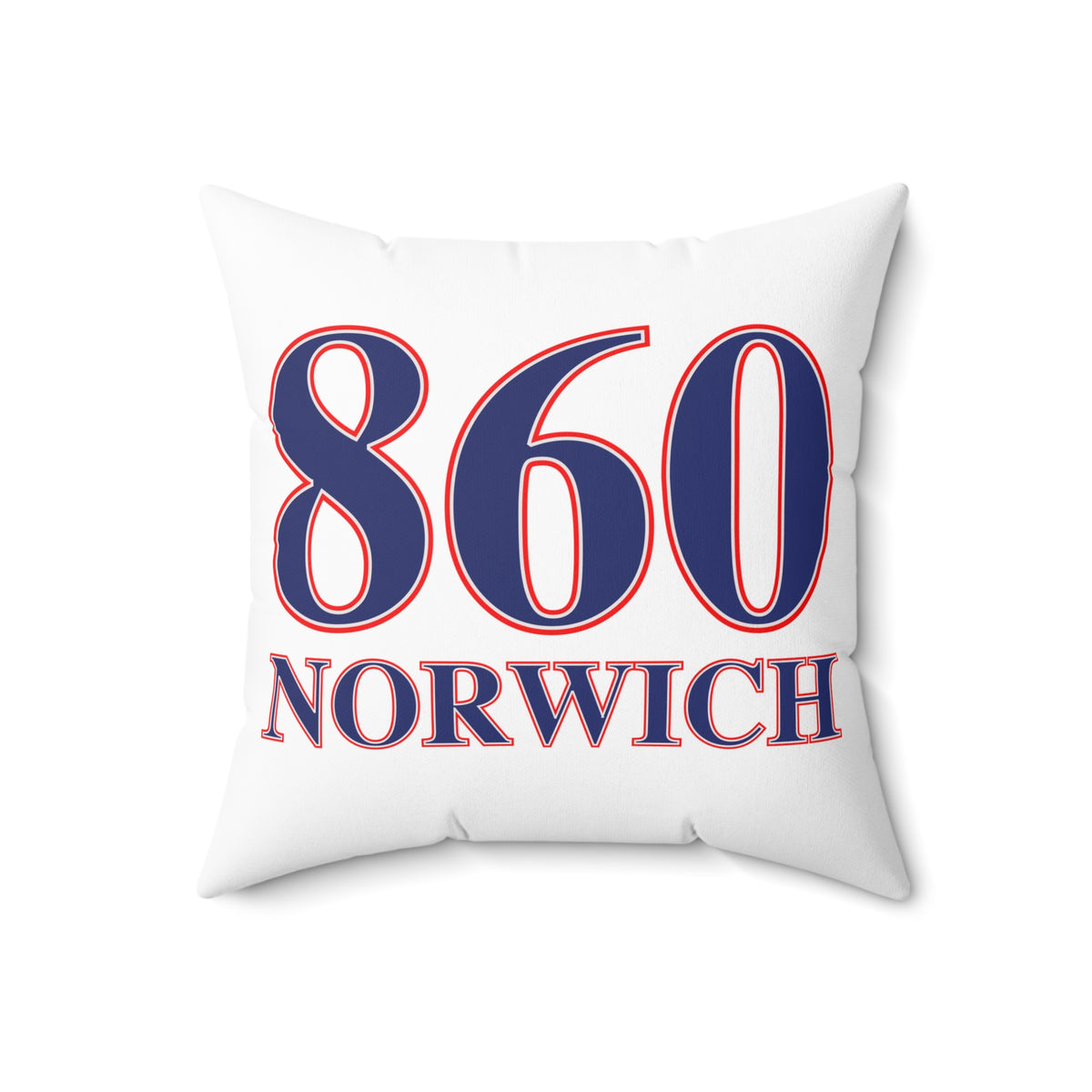 860 Norwich Red, White & Blue Spun Polyester Square Pillow