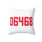 06468 Monroe Connecticut Zip Code Spun Polyester Square Pillow
