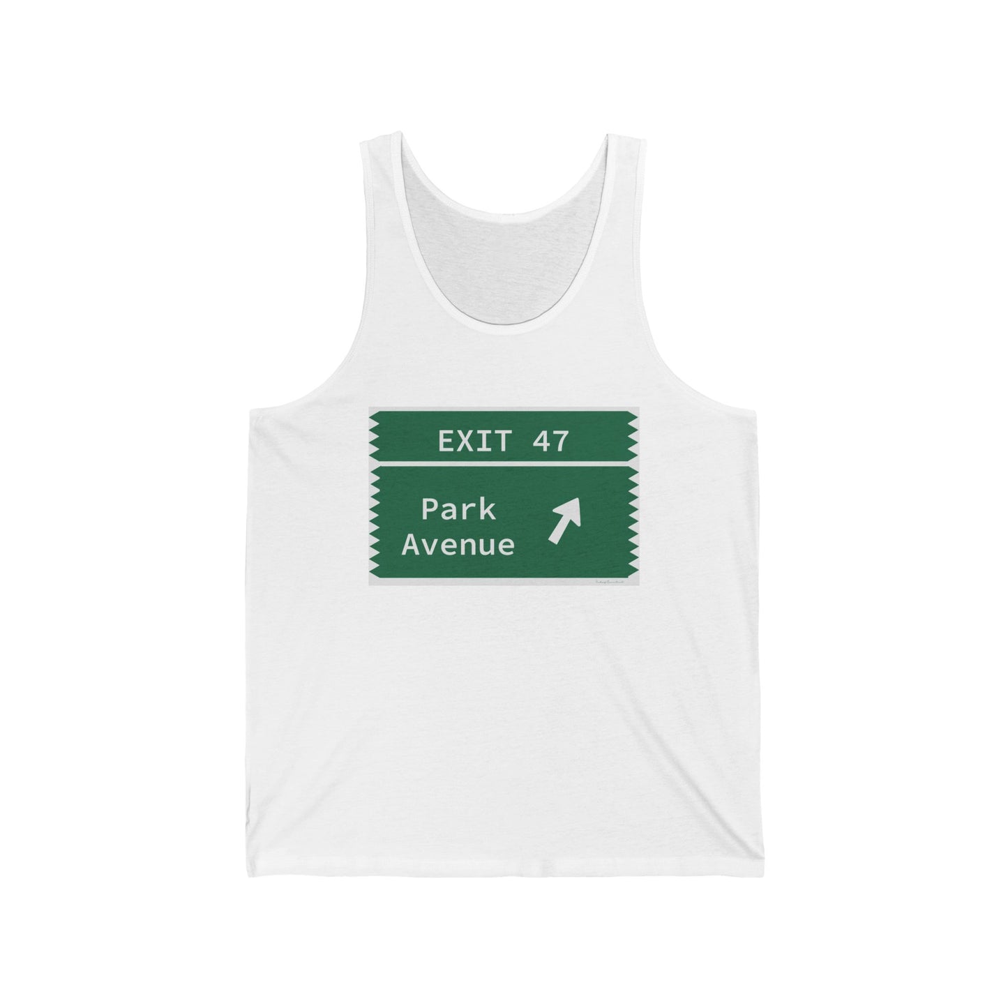 Vintage Merritt Parkway Exit 47 Sign Unisex Jersey Tank Top