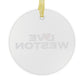 Love Weston Glass Ornaments