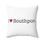 I Heart Southport. Spun Polyester Square Pillow