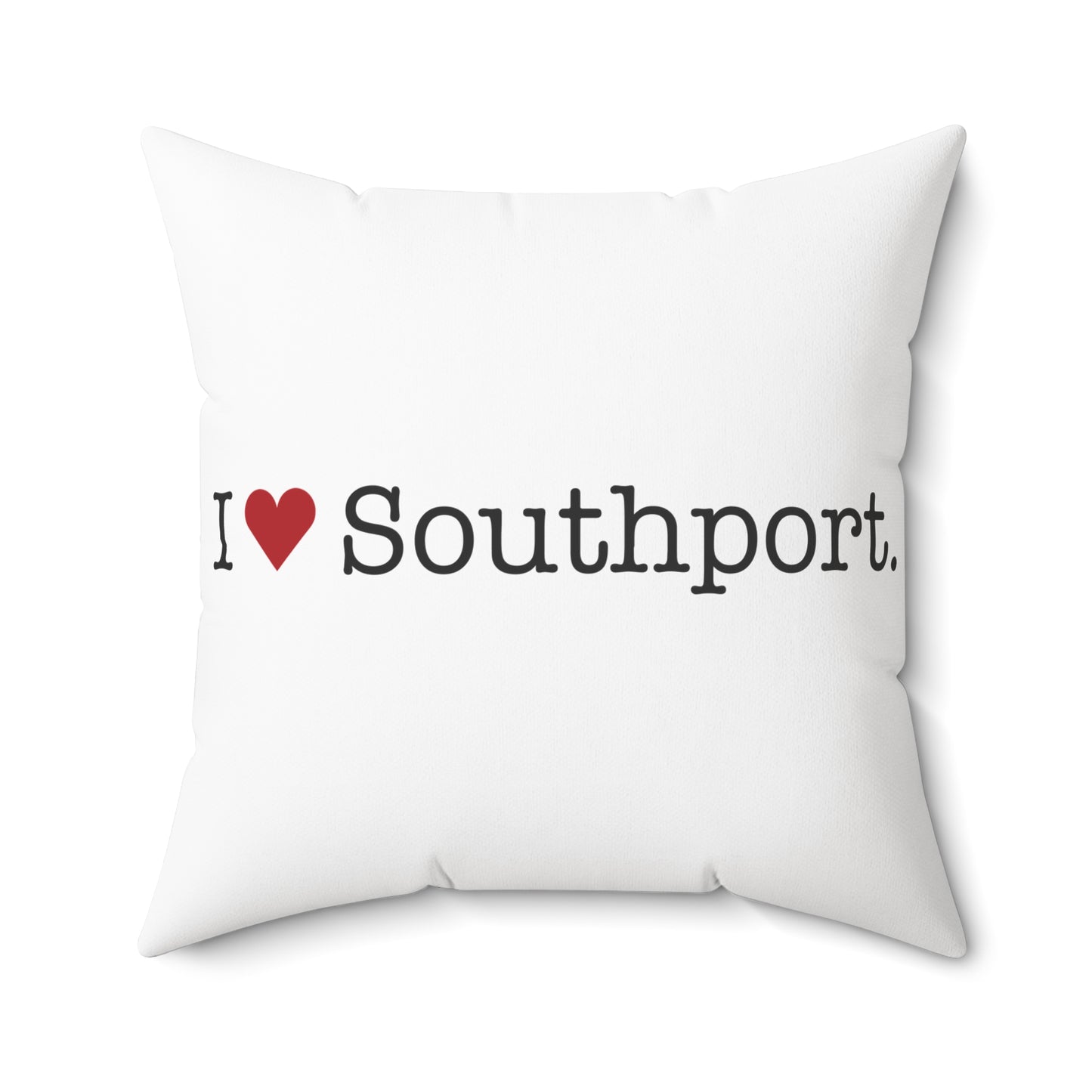 I Heart Southport. Spun Polyester Square Pillow