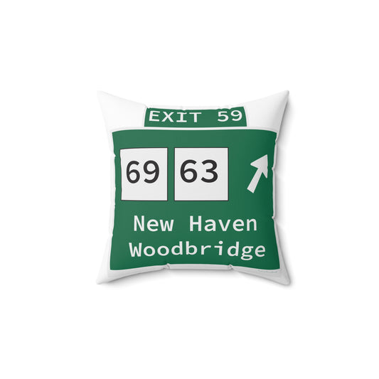 Vintage WCP Exit 59 Sign Spun Polyester Square Pillow