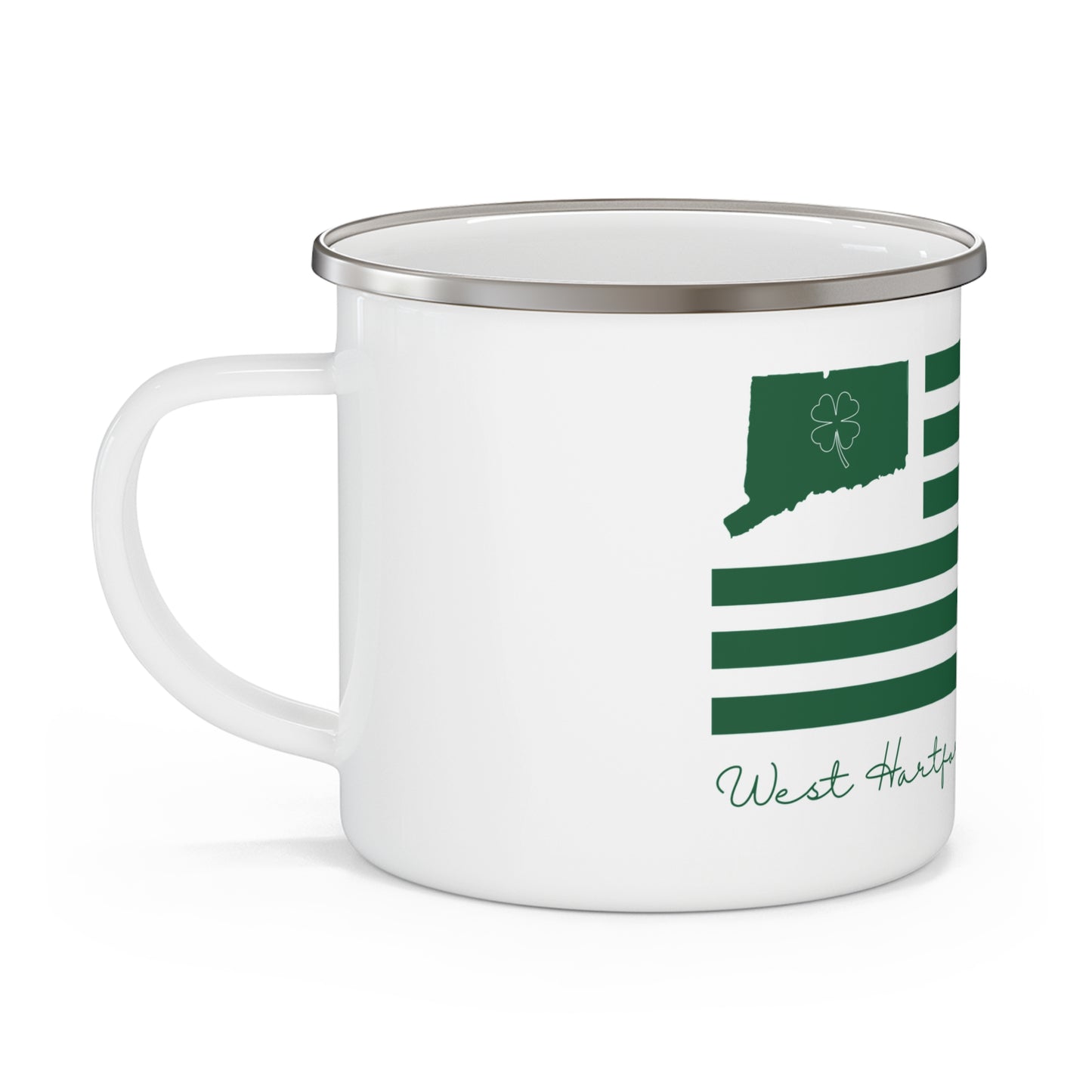 West Hartford Connecticut St. Patrick’s Day Flag Enamel Camping Mug
