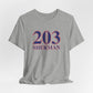 203 Sherman Red White & Blue Unisex Jersey Short Sleeve T-Shirt